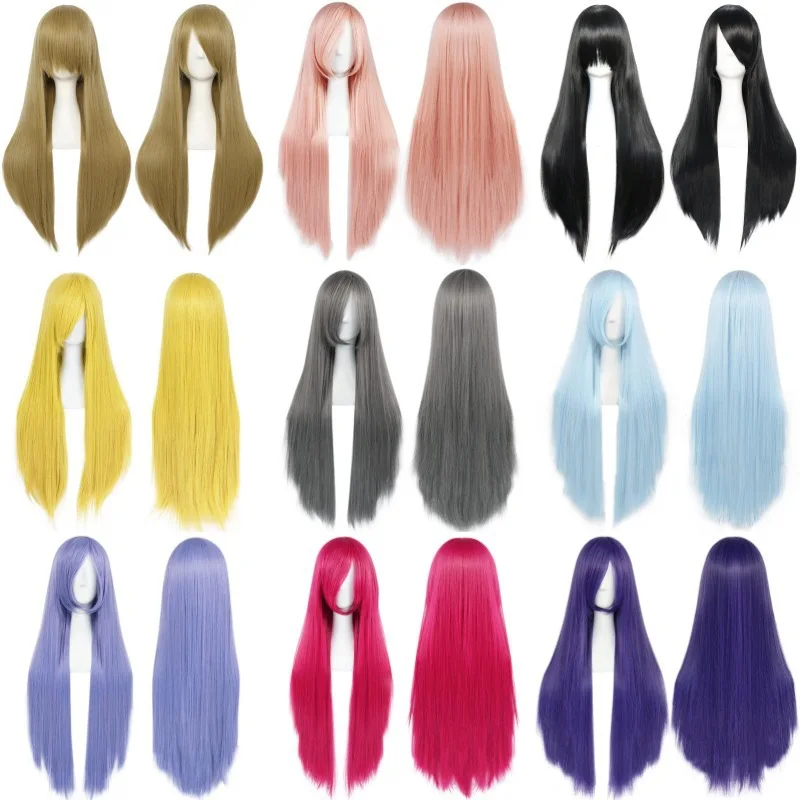 Cosplay Wig Anime Cosplay Wig Colorful Long Straight Hair Wig 80cm High Temperature Fiber Wig
Cosplay Wig Anime Cosplay Wig Colorful Long Straight Hair Wig 80cm High Temperature Fiber Wig