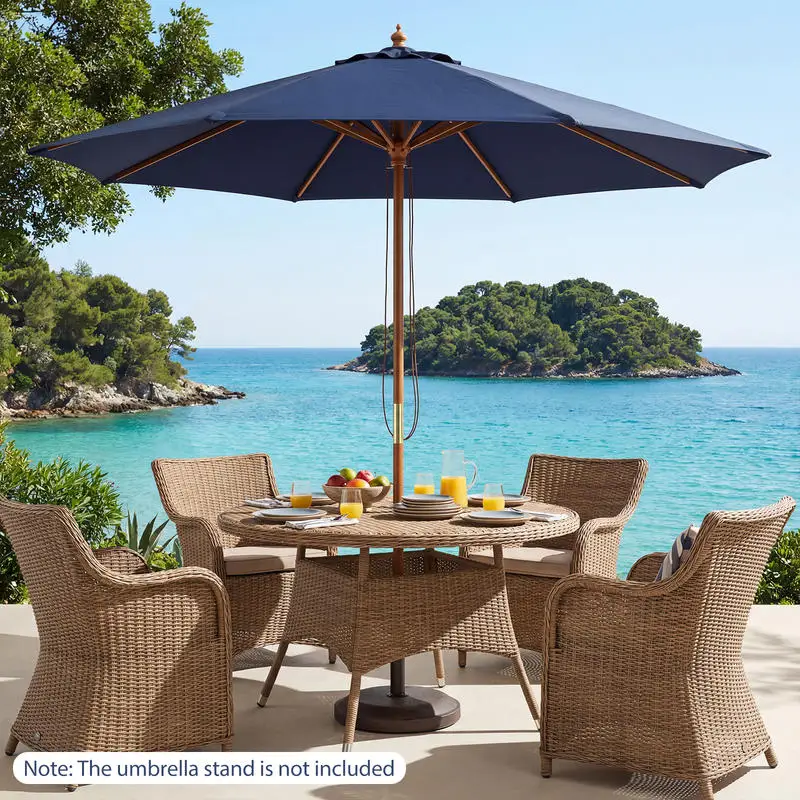9 FT Patio Umbrella Outdoor Table Market Umbrella with 8 Sturdy Bamboo Ribs-Navy
9 FT Patio Umbrella Outdoor Table Market Umbrella with 8 Sturdy Bamboo Ribs-Navy