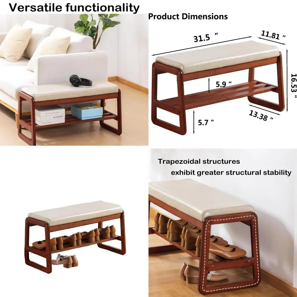 Деревянная скамья для хранения обуви с подушкой, органайзер для обуви в прихожей, 31,5 бежевый
Деревянная скамья для хранения обуви с подушкой, органайзер для обуви в прихожей, 31,5 бежевый