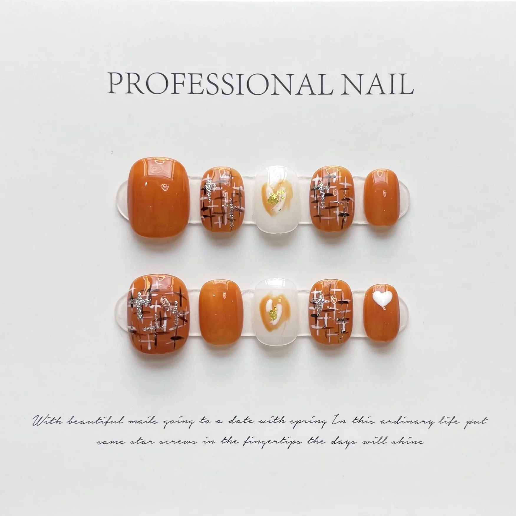 10 PCS Luxury Handmade Press on Nails Short Circle Chengse Time Design False Nails with 4-PIECE Tool Adhesive Nail Glue Tabs
10 PCS Luxury Handmade Press on Nails Short Circle Chengse Time Design False Nails with 4-PIECE Tool Adhesive Nail Glue Tabs