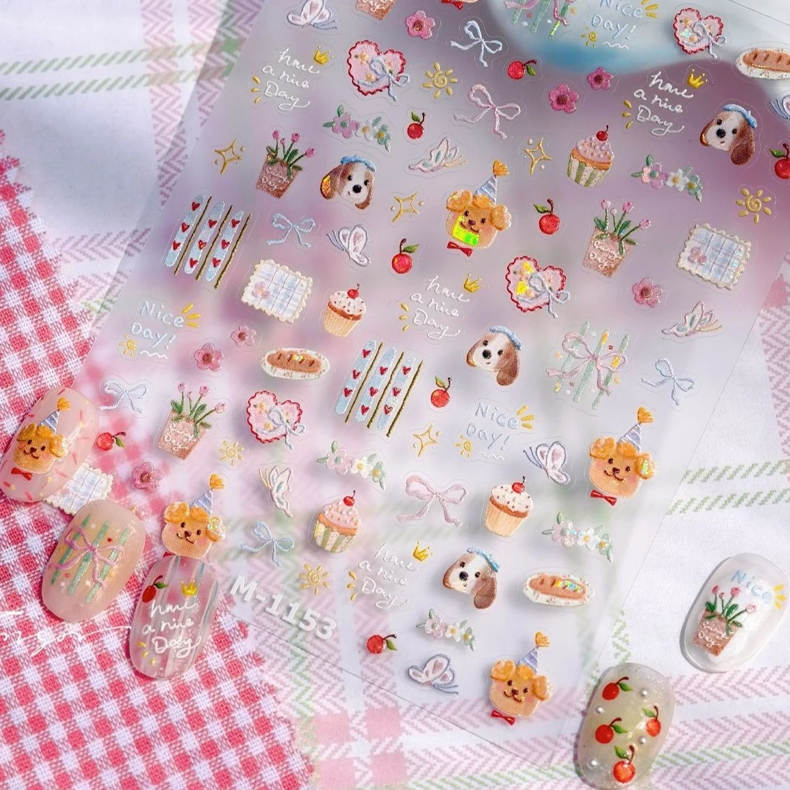 Cute Dog Cake Bread Flower Butterfly Cherry Sun Bowknot Flowerpot Potted Plant Funny Nail Art Stickers Manicure Decals Wholesale
Cute Dog Cake Bread Flower Butterfly Cherry Sun Bowknot Flowerpot Potted Plant Funny Nail Art Stickers Manicure Decals Wholesale