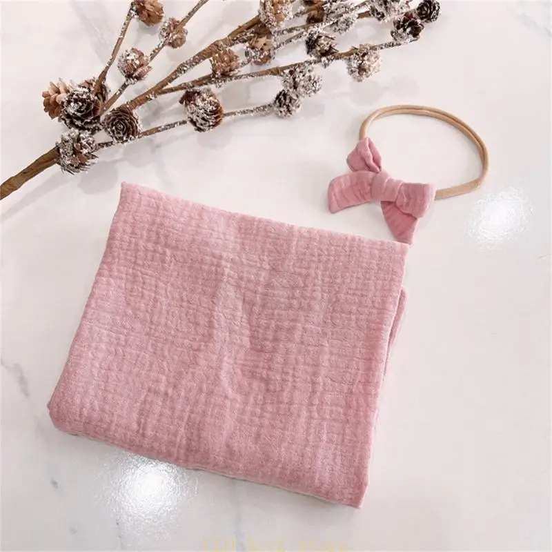 16FE Cotton Muslin SwaddleBlanket with Headband Quilt SwaddleWraps Infant NapCover
16FE Cotton Muslin SwaddleBlanket with Headband Quilt SwaddleWraps Infant NapCover