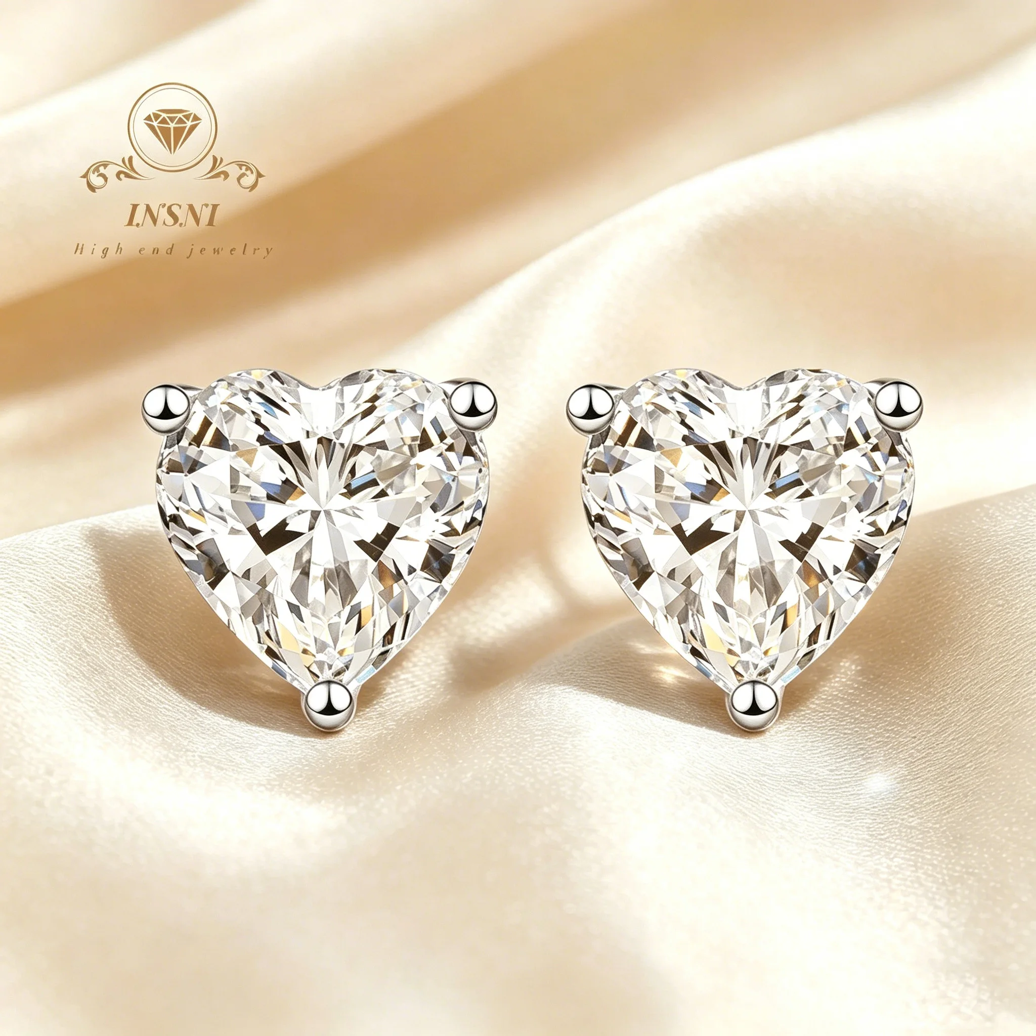 D Color VVS1 Heart Cut Moissanite Stud Earrings 925 Sterling Silver Hypoallergenic Love Earrings Affordable Light Luxury Jewelry
D Color VVS1 Heart Cut Moissanite Stud Earrings 925 Sterling Silver Hypoallergenic Love Earrings Affordable Light Luxury Jewelry
