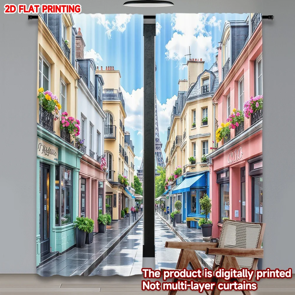 2D flat printing 2pcs Window Curtains Colorful Paris Street Scene Digital Printed Polyester Drapes Birthday Party Perfect for
2D flat printing 2pcs Window Curtains Colorful Paris Street Scene Digital Printed Polyester Drapes Birthday Party Perfect for