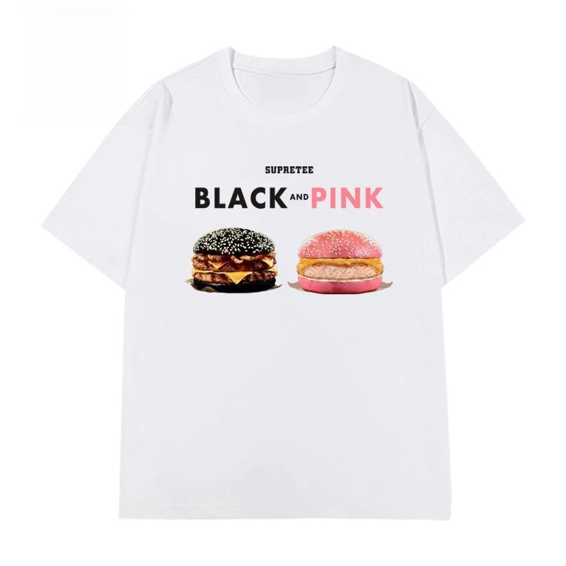 Plus Size Blackpink Burger Print Crew Neck Short-sleeved T-shirt Women's Large Size Loose Street Trendy Brand Fat Clothes Ladies
Plus Size Blackpink Burger Print Crew Neck Short-sleeved T-shirt Women's Large Size Loose Street Trendy Brand Fat Clothes Ladies
