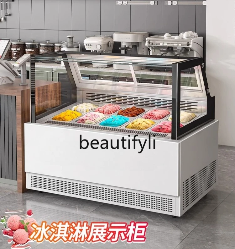 Display cabinet Air-cooled and frozen display cabinet Commercial, thick-cut fried yogurt cabinet
Display cabinet Air-cooled and frozen display cabinet Commercial, thick-cut fried yogurt cabinet