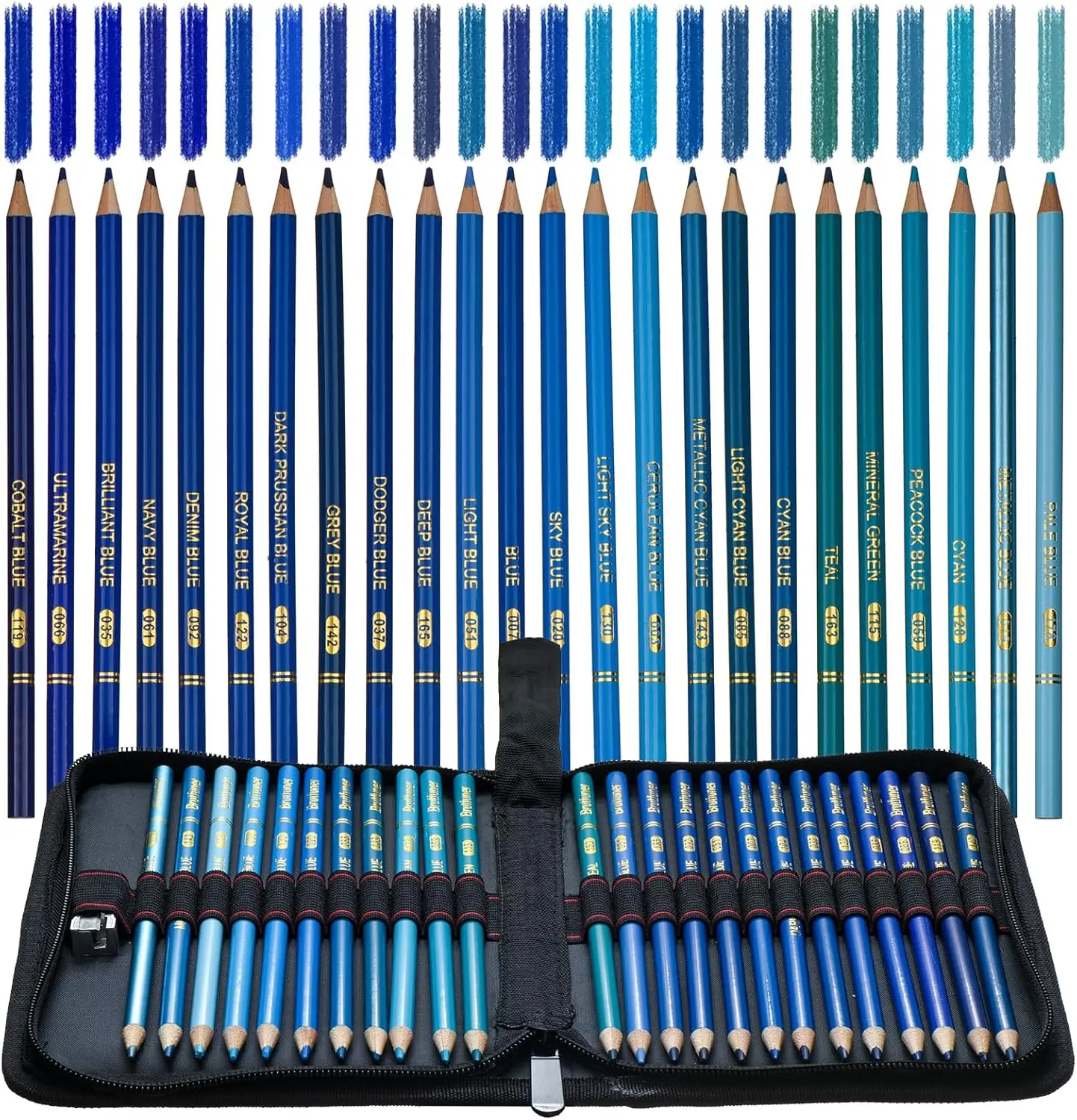 Blue Colored Pencil Set for Adults Coloring Books Drawing Sketching Art Supplies 24 Colors
Blue Colored Pencil Set for Adults Coloring Books Drawing Sketching Art Supplies 24 Colors