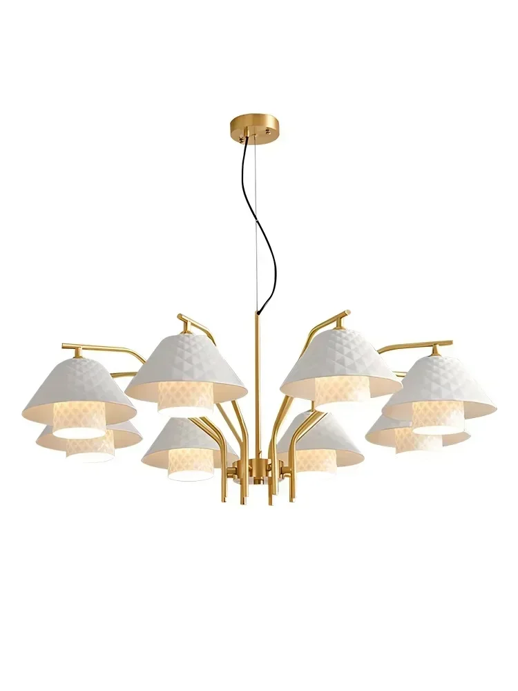 Cream Style Ceramic Pendant Light Golden LED Ceiling Lamp for Living Room Dining Room Bedroom Home Interior Lighting
Cream Style Ceramic Pendant Light Golden LED Ceiling Lamp for Living Room Dining Room Bedroom Home Interior Lighting