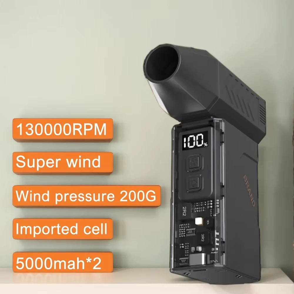 Violent Fan 130000RPM Turbofan Brushless Motor 52M/S High Speed Duct Fan Mini Turbo Jet Fan Turbo fan 200W Handheld Car Fan
Violent Fan 130000RPM Turbofan Brushless Motor 52M/S High Speed Duct Fan Mini Turbo Jet Fan Turbo fan 200W Handheld Car Fan