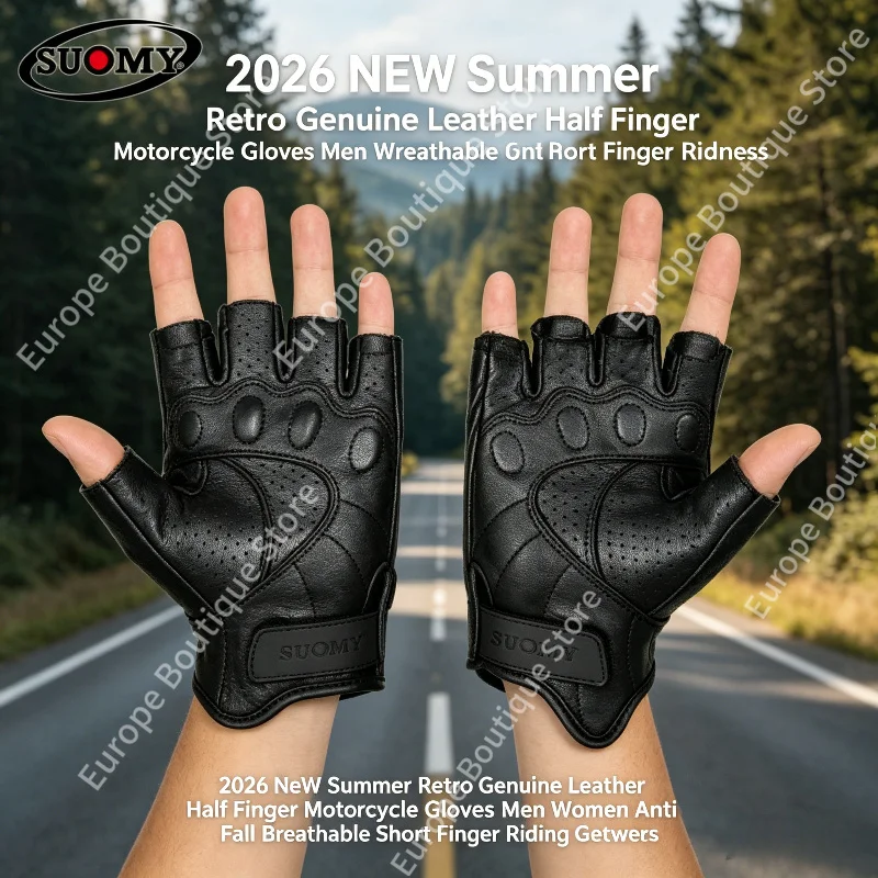 2026 New Summer Retro Genuine Leather Half Finger Motorcycle Gloves Men Women Anti Fall Breathable Riding Gear
2026 New Summer Retro Genuine Leather Half Finger Motorcycle Gloves Men Women Anti Fall Breathable Riding Gear