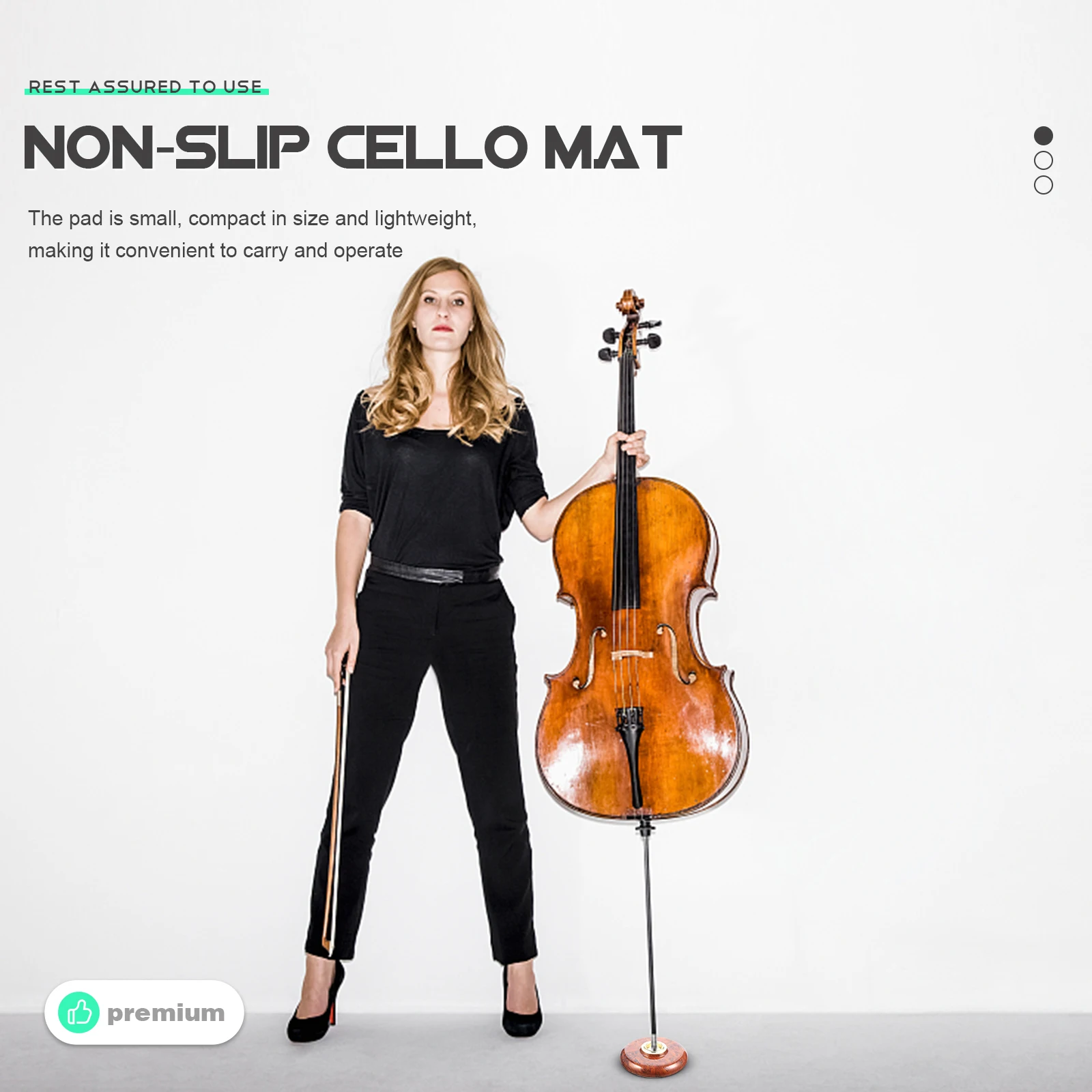 Non-slip Cello Endpin Mat Durable Lightweight Floor Protector for Wooden Carpeted Polished Surfaces Home Use End Pin Holder
Non-slip Cello Endpin Mat Durable Lightweight Floor Protector for Wooden Carpeted Polished Surfaces Home Use End Pin Holder