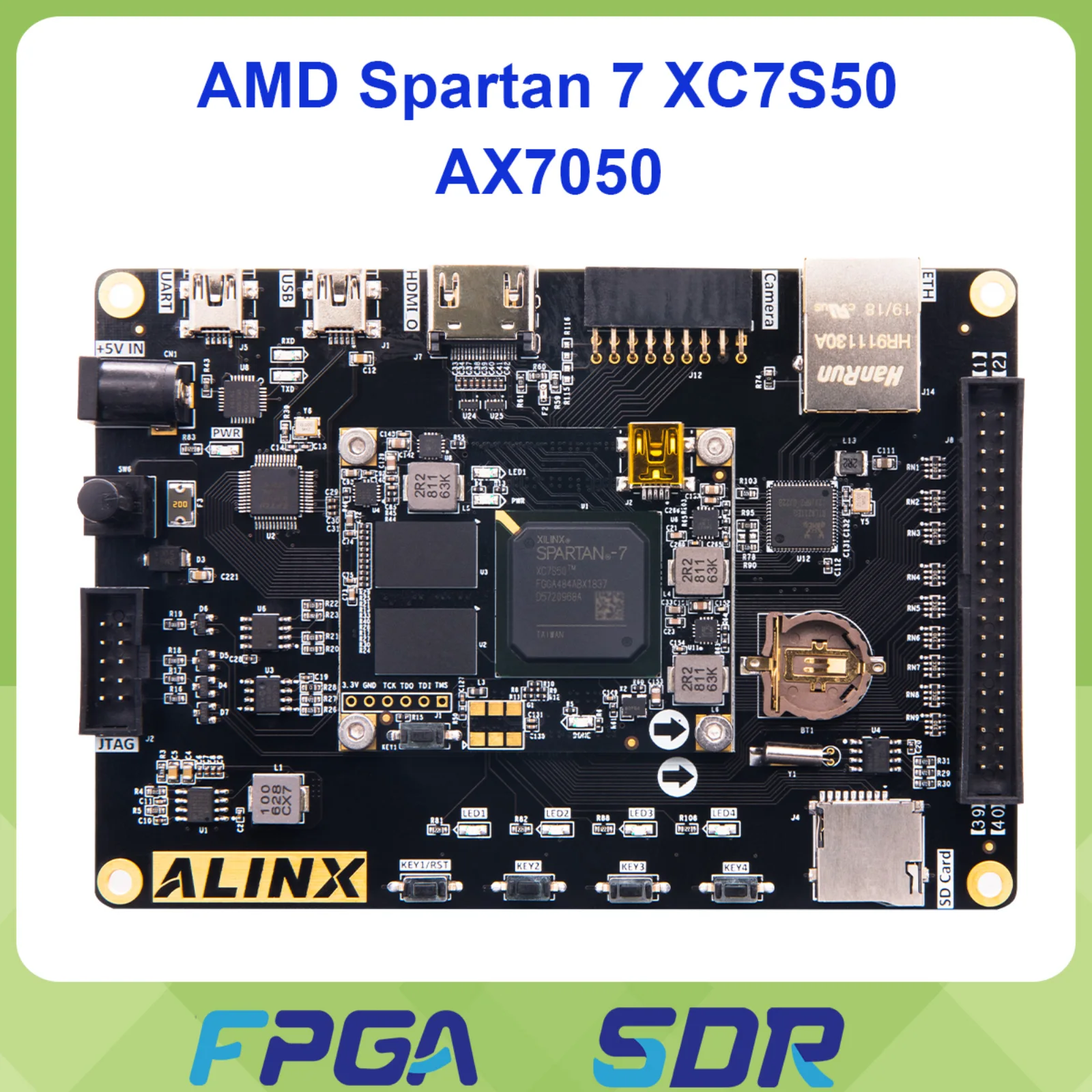 ALINX AX7050 AMD Xilinx Spartan 7 XC7S50 FPGA Development Board
ALINX AX7050 AMD Xilinx Spartan 7 XC7S50 FPGA Development Board