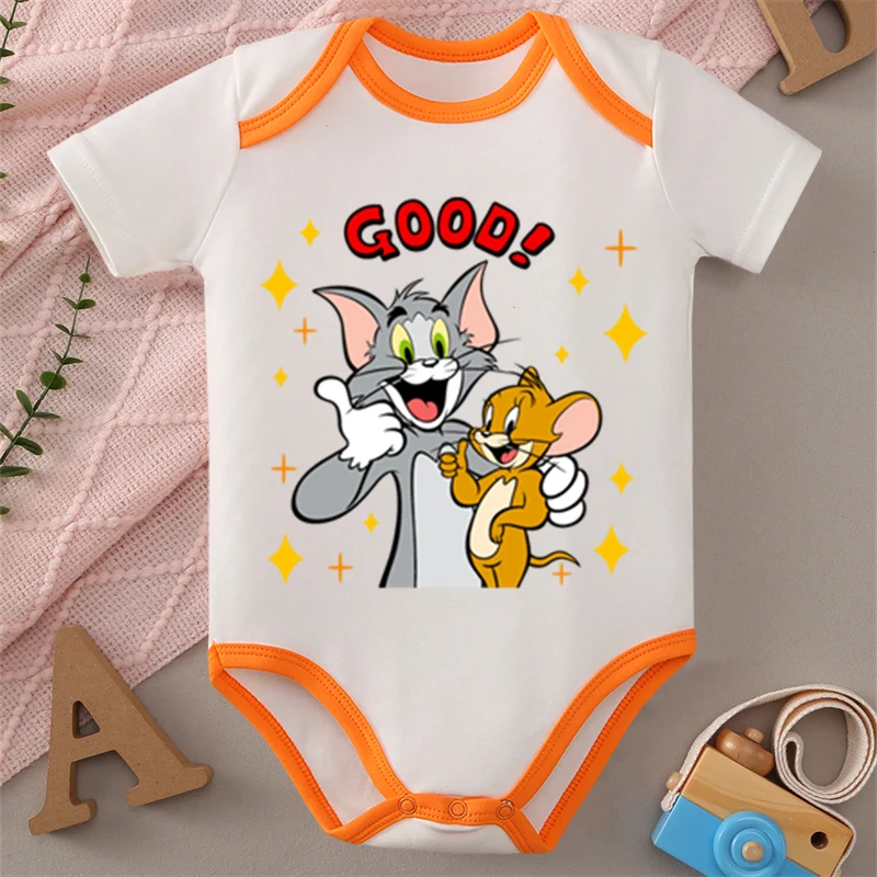 MINISO Том и Джерри с милым принтом для малышей из чистого хлопка, мягкий комбинезон, комбинезон, боди для новорожденных 0-12 месяцев, лучший подарок для ребенка
MINISO Том и Джерри с милым принтом для малышей из чистого хлопка, мягкий комбинезон, комбинезон, боди для новорожденных 0-12 месяцев, лучший подарок для ребенка