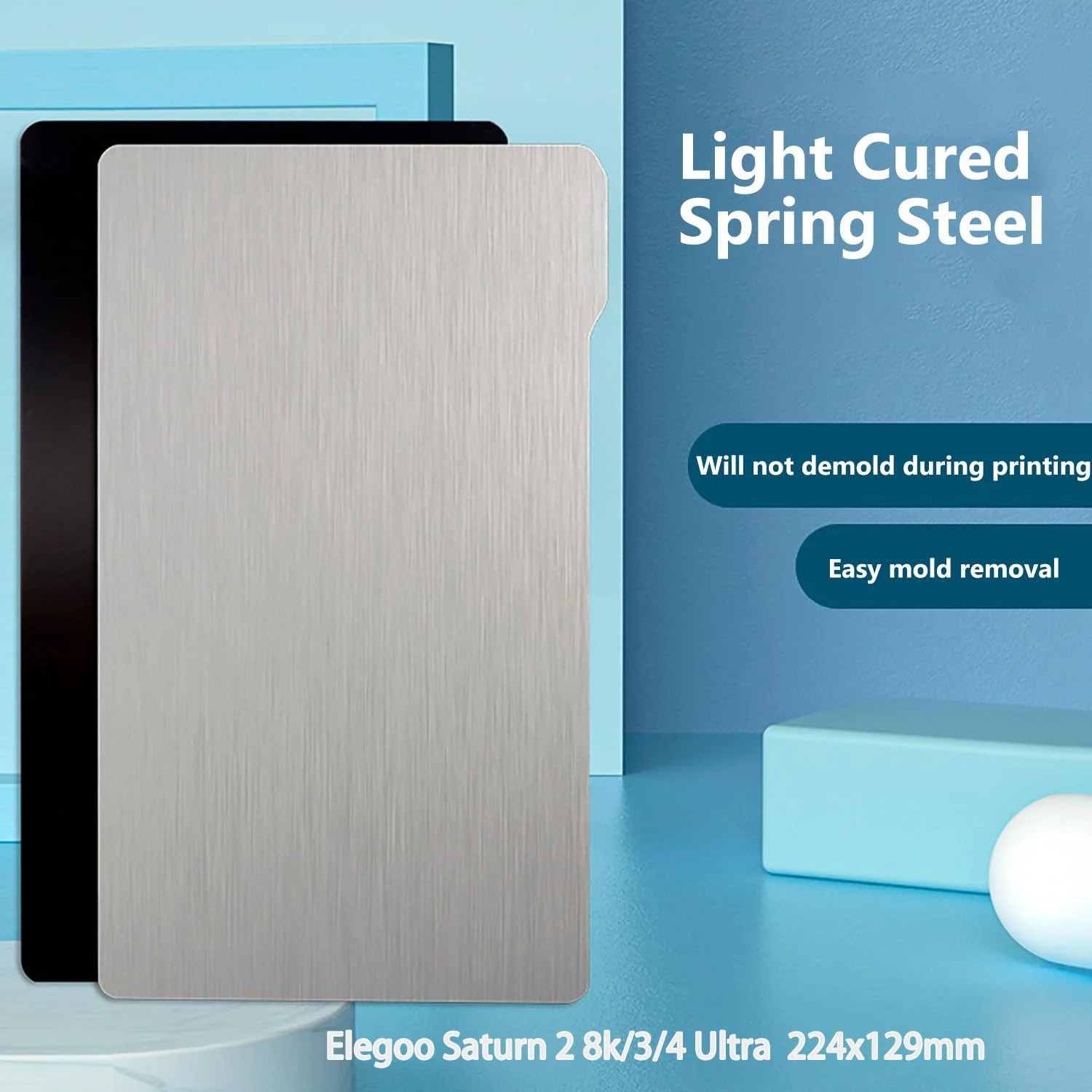 Гибкая строительная пластина для 3D-принтера ENERGETIC из смолы 224x129 мм, лист пружинной стали и платформа с магнитным основанием для ELEGOO Saturn 3/4
Гибкая строительная пластина для 3D-принтера ENERGETIC из смолы 224x129 мм, лист пружинной стали и платформа с магнитным основанием для ELEGOO Saturn 3/4