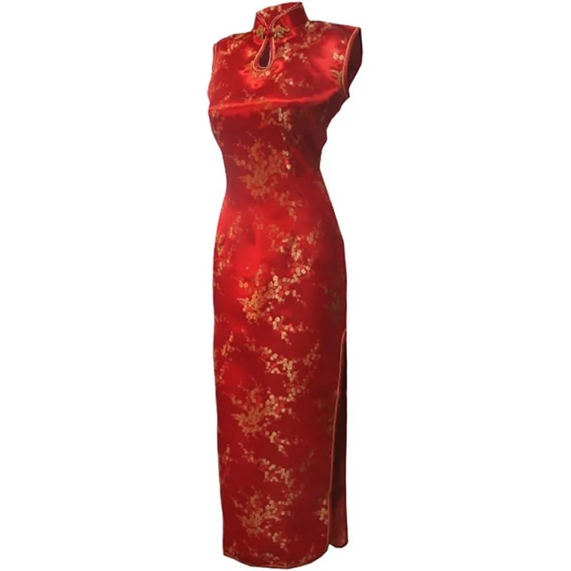 Women's VTG Asian Red Long Chinese Wedding Dress Cheongsam
Women's VTG Asian Red Long Chinese Wedding Dress Cheongsam