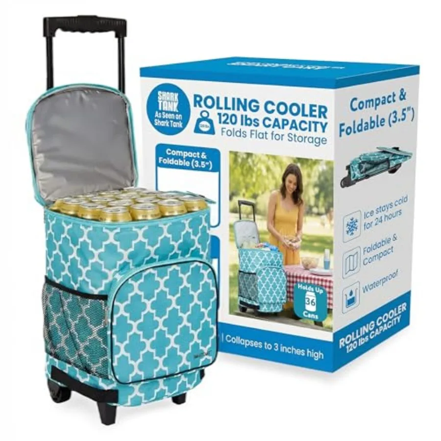 Ultra Compact Cooler Smart Cart, Moroccan Tile Insulated Collapsible Rolling Tailgate BBQ Beach Summer
Ultra Compact Cooler Smart Cart, Moroccan Tile Insulated Collapsible Rolling Tailgate BBQ Beach Summer