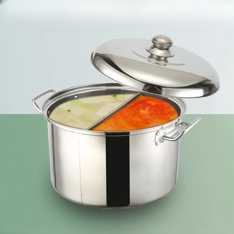 Two grids, flavors, round partition, Double-flavor hot pot, spicy soup , deep soup barrel, stainless steel induction
Two grids, flavors, round partition, Double-flavor hot pot, spicy soup , deep soup barrel, stainless steel induction