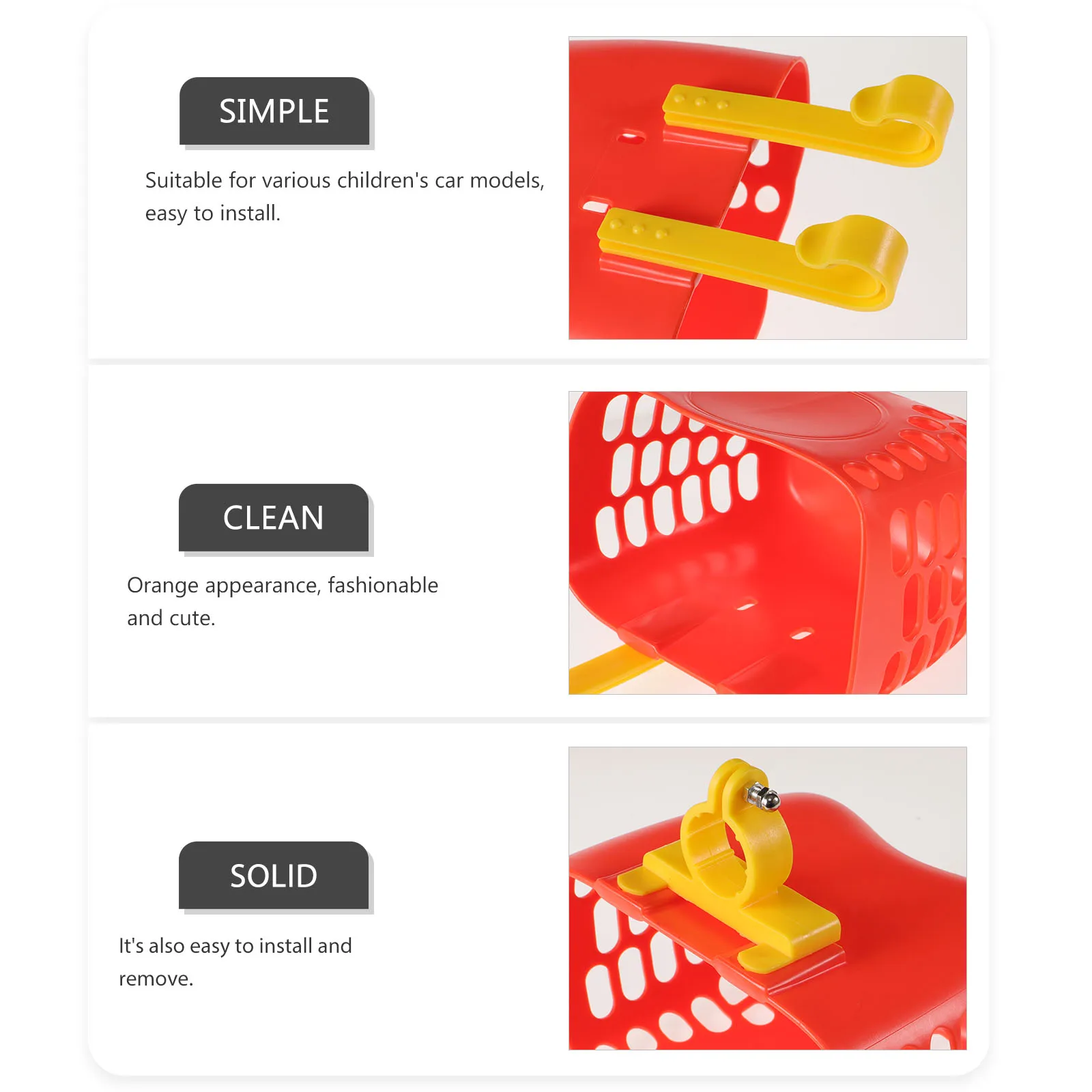 Front Basket for Kids Toddlers Orange Thickened Large Capacity Cycling Accessories Secure Storage Compatibility Girls Bike
Front Basket for Kids Toddlers Orange Thickened Large Capacity Cycling Accessories Secure Storage Compatibility Girls Bike