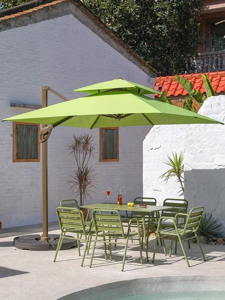 Outdoor tables and chairs with umbrellas cafe all-aluminum chairs balcony leisure open-air outdoor dining courtyard parasol
Outdoor tables and chairs with umbrellas cafe all-aluminum chairs balcony leisure open-air outdoor dining courtyard parasol