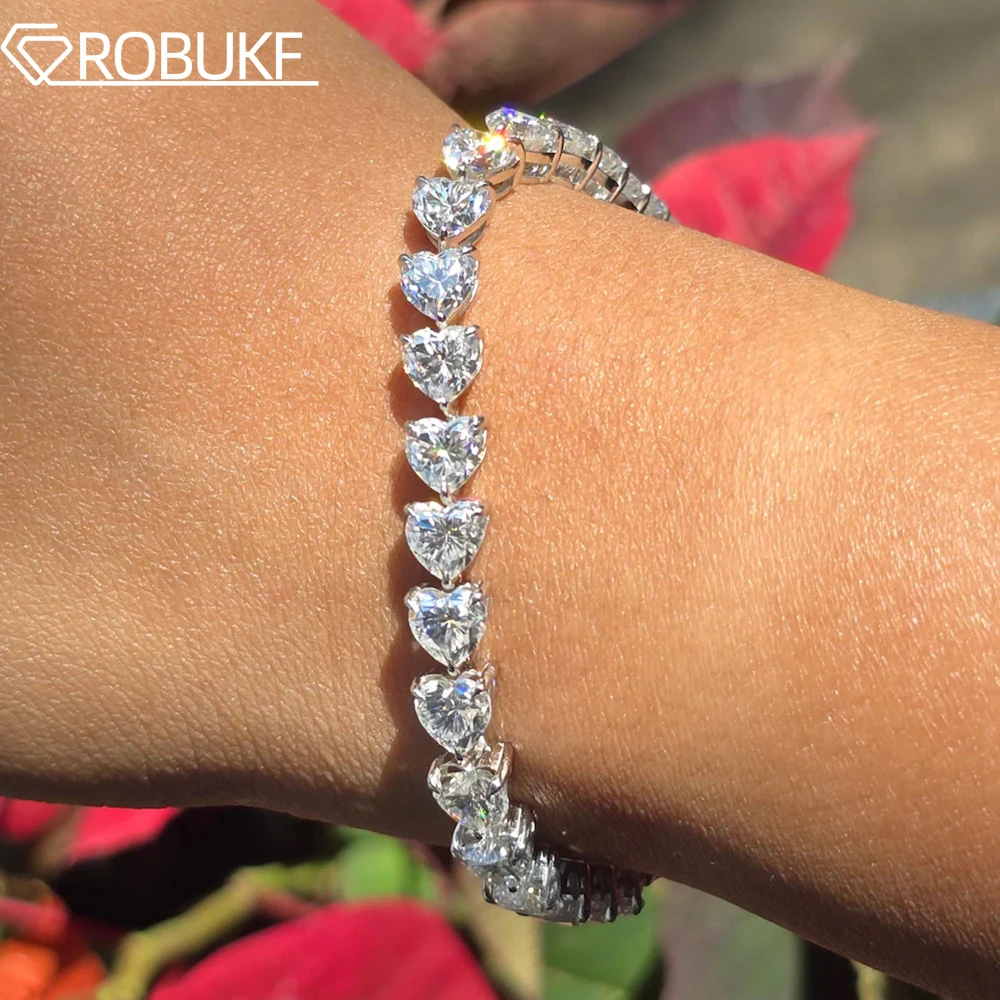 3/5/6.5mm Heart Shape Moissanite Tennis Bracelet for Women Lab Diamond 925 Sterling Silver Wedding Bridal with GRA Certificate
3/5/6.5mm Heart Shape Moissanite Tennis Bracelet for Women Lab Diamond 925 Sterling Silver Wedding Bridal with GRA Certificate