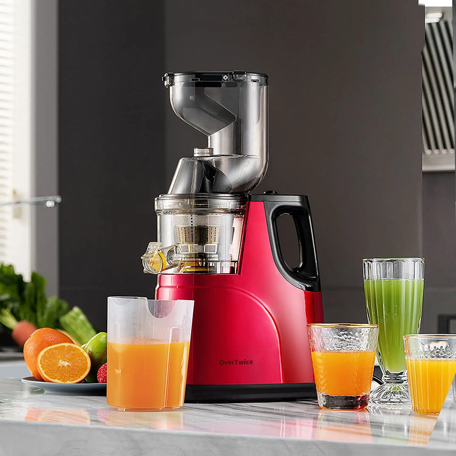 Slow Masticating Juicer Cold Press Juice Extractor Apple Orange Citrus Juicer Machine with Wide Chute Quiet Motor
Slow Masticating Juicer Cold Press Juice Extractor Apple Orange Citrus Juicer Machine with Wide Chute Quiet Motor