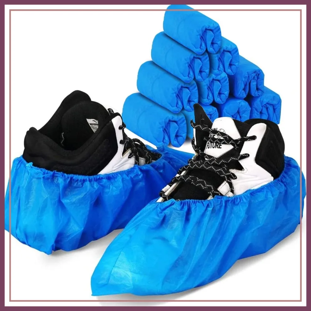 Disposable Shoe Covers 100 Pack, Non-slip, Waterproof, Dust Proof, Blue, Fits Most Shoes
Disposable Shoe Covers 100 Pack, Non-slip, Waterproof, Dust Proof, Blue, Fits Most Shoes
