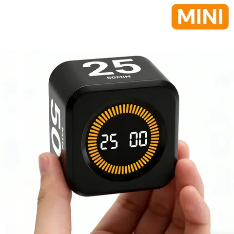 Magnetic Digital Pomodoro Timer, Visual Countdown Clock with LED Display for Cooking Study Office, Portable Time Management Tool