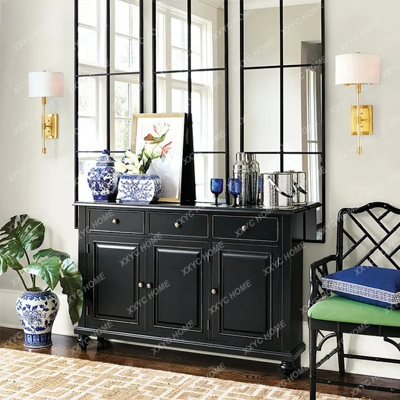 LX light luxury solid wood side cabinet locker rural retro entrance
LX light luxury solid wood side cabinet locker rural retro entrance