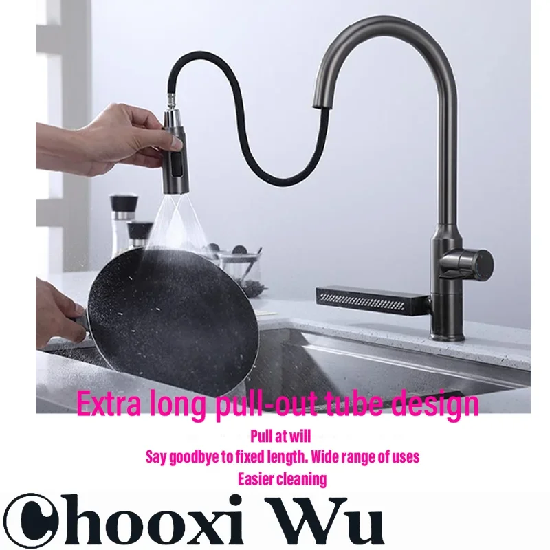 CHOOXIWU - Waterfall Kitchen Sink Faucet Hot And Cold Rotating Pull-out Mixer Tap Gourmet Sink Faucet for Kitchen
CHOOXIWU - Waterfall Kitchen Sink Faucet Hot And Cold Rotating Pull-out Mixer Tap Gourmet Sink Faucet for Kitchen