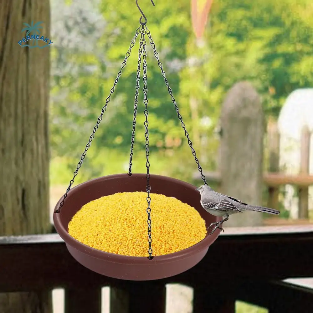 Hanging Bird Feeding Dish with Hook Chain Convenient Bird Water Bowl Large Capacity Dual-purpose Bird Tray Platform Feeder
Hanging Bird Feeding Dish with Hook Chain Convenient Bird Water Bowl Large Capacity Dual-purpose Bird Tray Platform Feeder