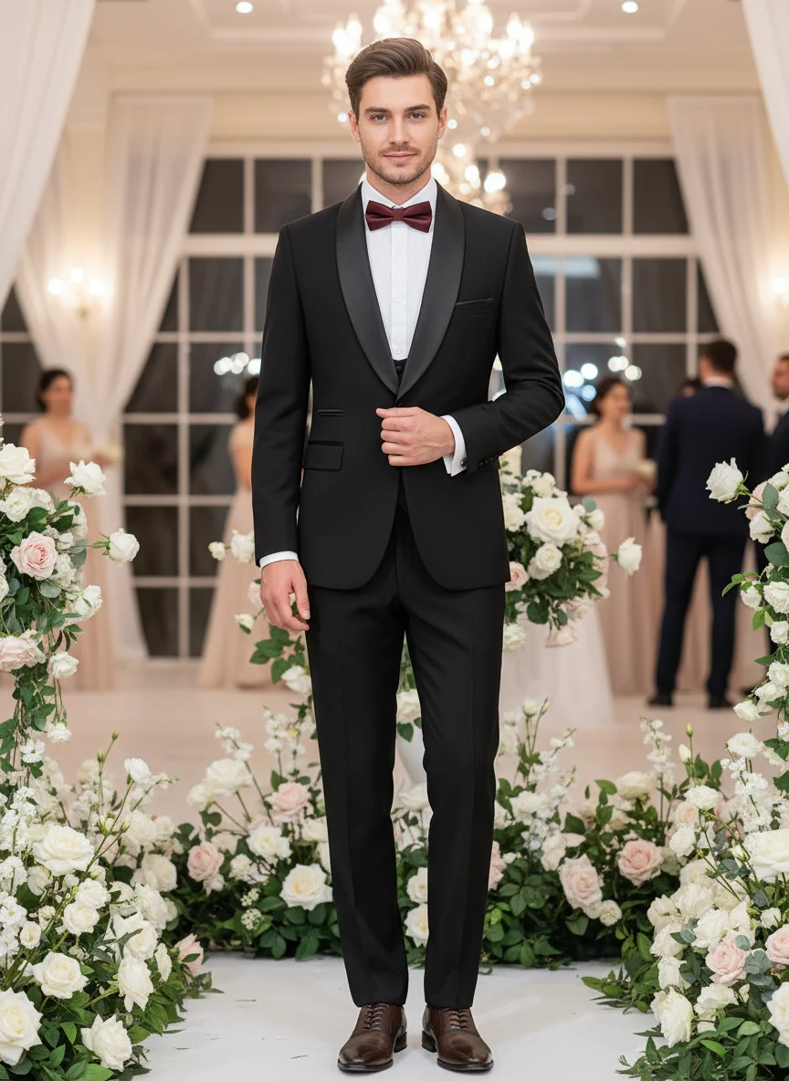 ST Cassy Wedding Groom Dress Men's suit black collar formal dress wedding three-piece suit orthodox suit vest pants
ST Cassy Wedding Groom Dress Men's suit black collar formal dress wedding three-piece suit orthodox suit vest pants