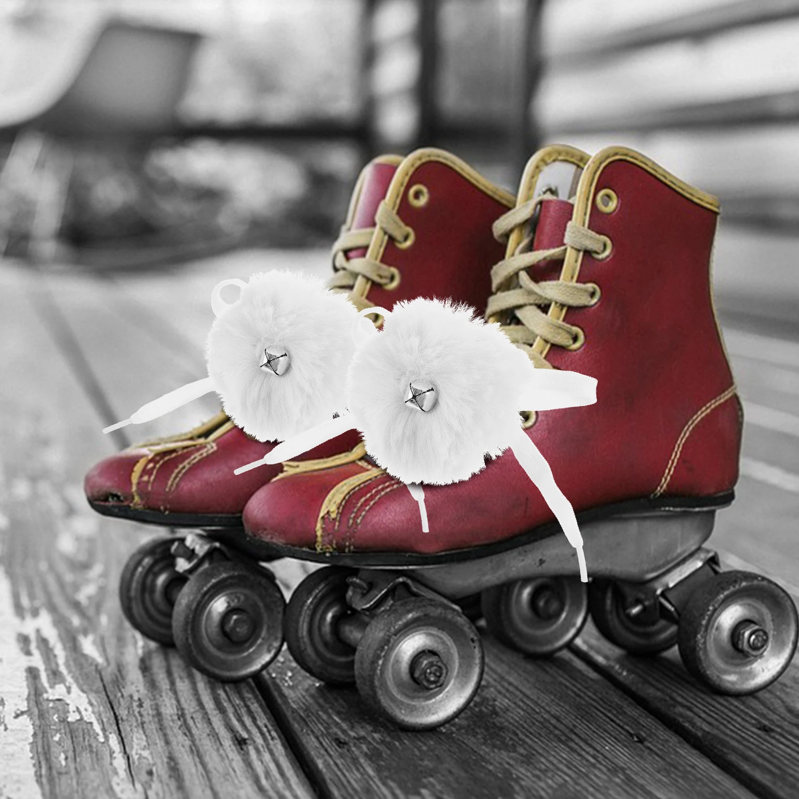 2Pcs Roller Skate Pom Poms with Bell Tie on Skates Decorative Accessories Seven Colors Artificial Wool Durability Custom Jewelry
2Pcs Roller Skate Pom Poms with Bell Tie on Skates Decorative Accessories Seven Colors Artificial Wool Durability Custom Jewelry