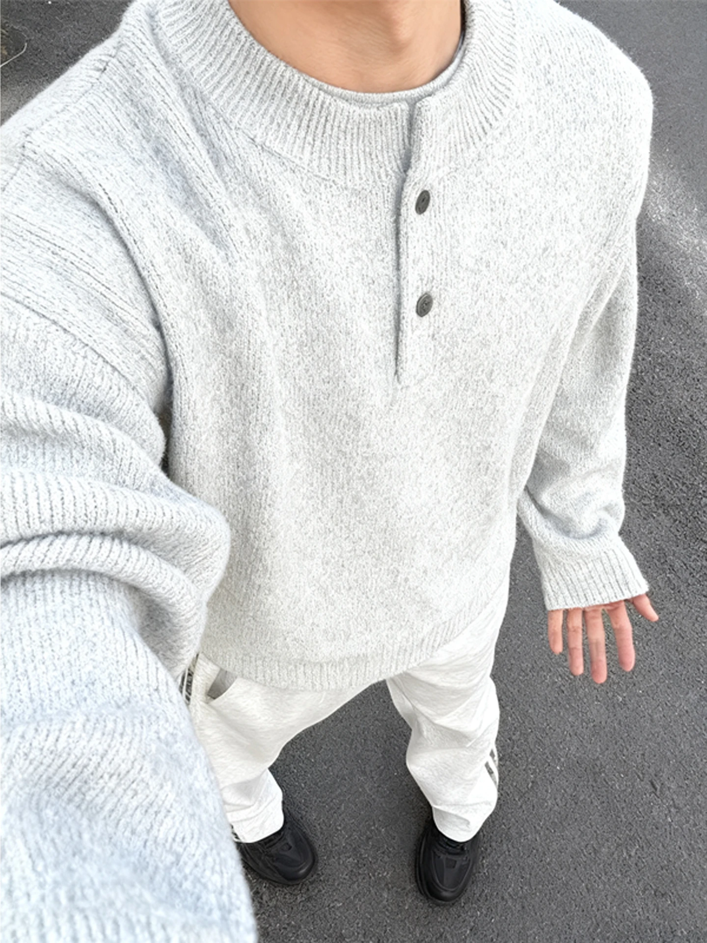 Мужской шерстяной свитер с воротником хенли, осенне-зимний, американский стиль, Cleanfit, базовый слой, утолщенный
Мужской шерстяной свитер с воротником хенли, осенне-зимний, американский стиль, Cleanfit, базовый слой, утолщенный