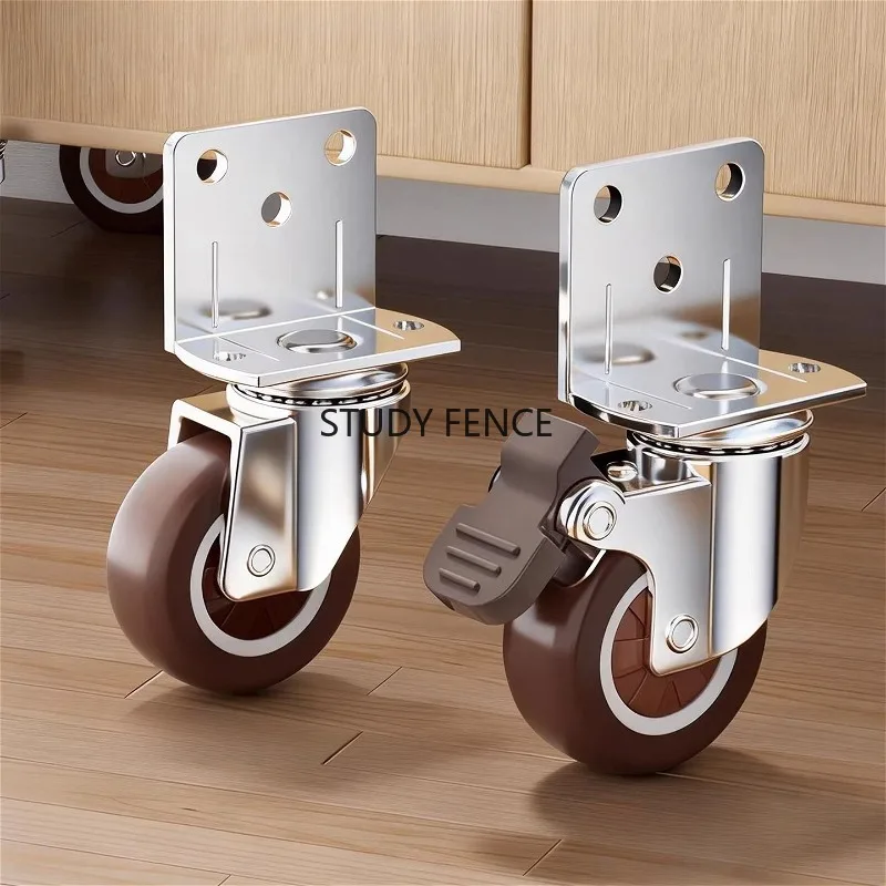 4PCS Silent L-shaped Universal Wheel Strong Load-bearing Pulley Rubber Wheels for Hand Carts Directional Brake Wheel with Screws
4PCS Silent L-shaped Universal Wheel Strong Load-bearing Pulley Rubber Wheels for Hand Carts Directional Brake Wheel with Screws