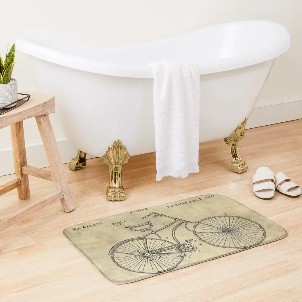 Antique Bicycle Blueprint patent drawing plan, Industrial farmhouse Bath Mat Bath Carpet Entrance Carpet Mat
Antique Bicycle Blueprint patent drawing plan, Industrial farmhouse Bath Mat Bath Carpet Entrance Carpet Mat