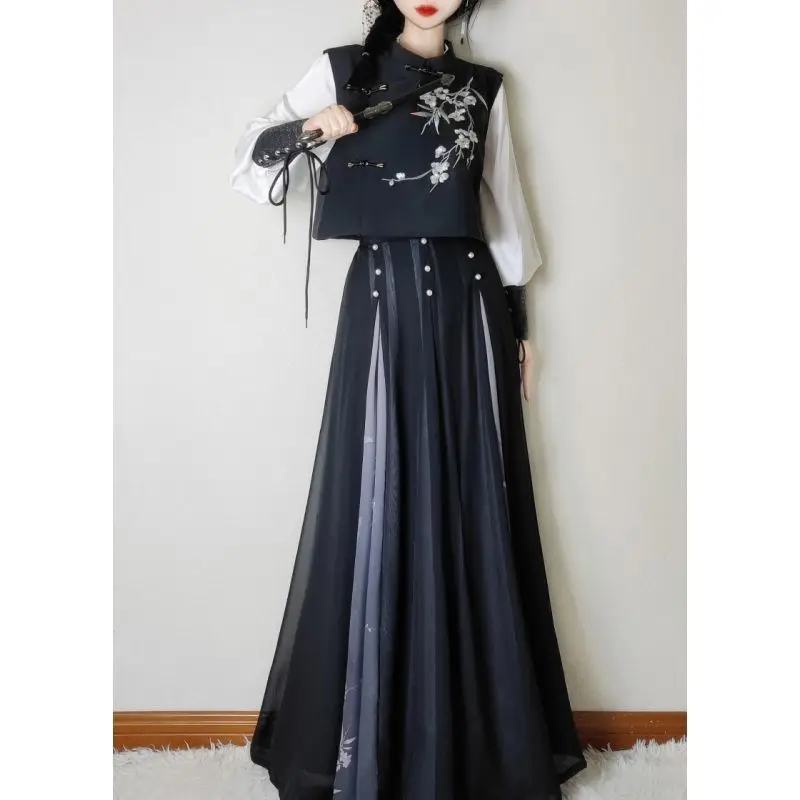 Chinese Style Women's Hanfu Improved Daily Commuting Three Pleated Skirt Han Elements Spring and Summer
Chinese Style Women's Hanfu Improved Daily Commuting Three Pleated Skirt Han Elements Spring and Summer