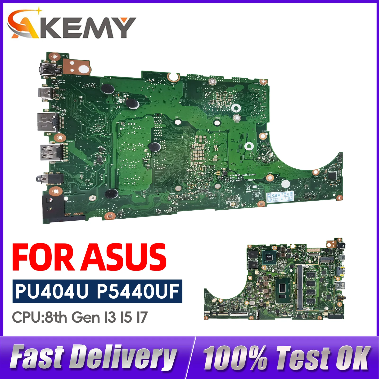 P5440UF Notebook Mainboard For ASUS ProArt P5440UF P5440U PU404U Laptop Motherboard With I3 I5 I7 CPU 100% tests OK fast ship
P5440UF Notebook Mainboard For ASUS ProArt P5440UF P5440U PU404U Laptop Motherboard With I3 I5 I7 CPU 100% tests OK fast ship