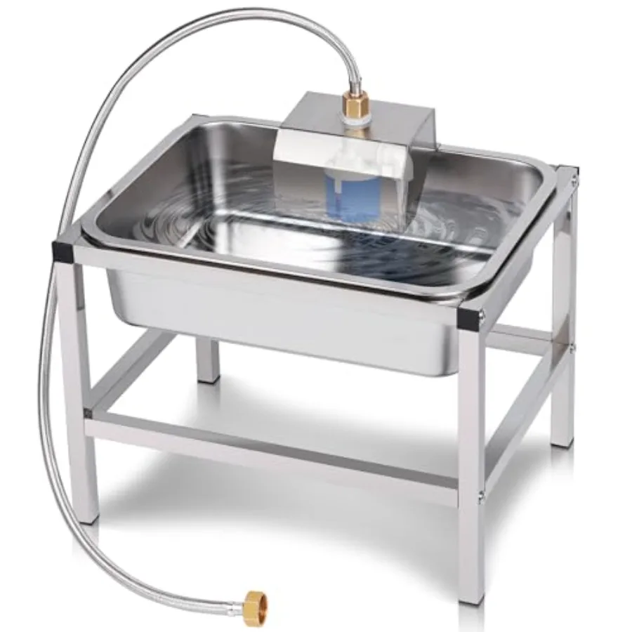 3Gal Automatic Dog Water Bowl Dispenser for Large Dogs Outdoor Elevated Dog Water Bowl with Stand Stainless Steel Pet Waterer w
3Gal Automatic Dog Water Bowl Dispenser for Large Dogs Outdoor Elevated Dog Water Bowl with Stand Stainless Steel Pet Waterer w