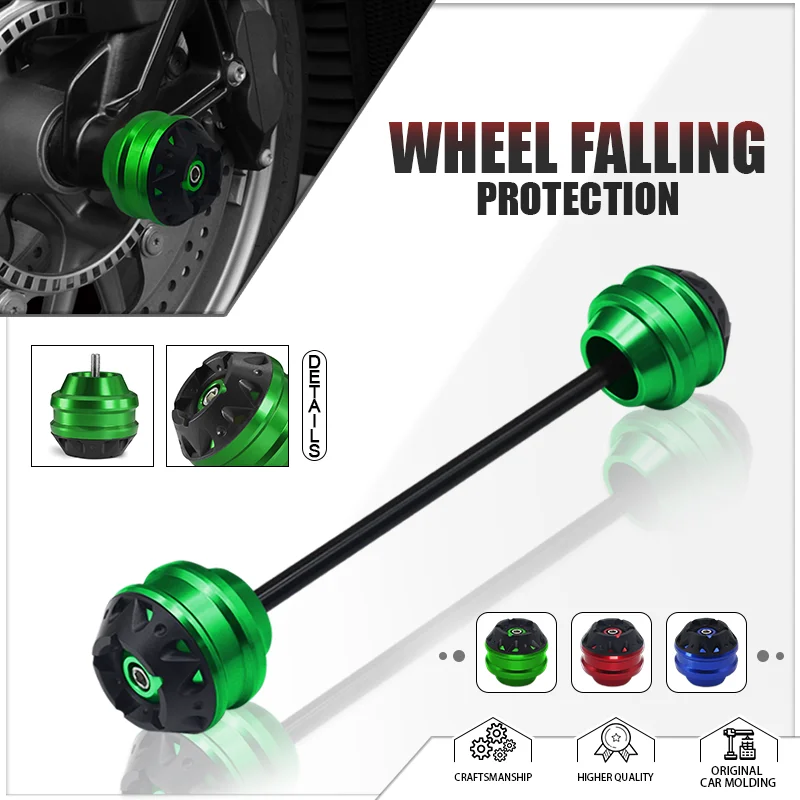 NINJA650 Front & Rear Axle Fork Wheel Crash Sliders Pad For NINJA 650 ninja650 2006-2015 Motorcycle Falling Protector
NINJA650 Front & Rear Axle Fork Wheel Crash Sliders Pad For NINJA 650 ninja650 2006-2015 Motorcycle Falling Protector