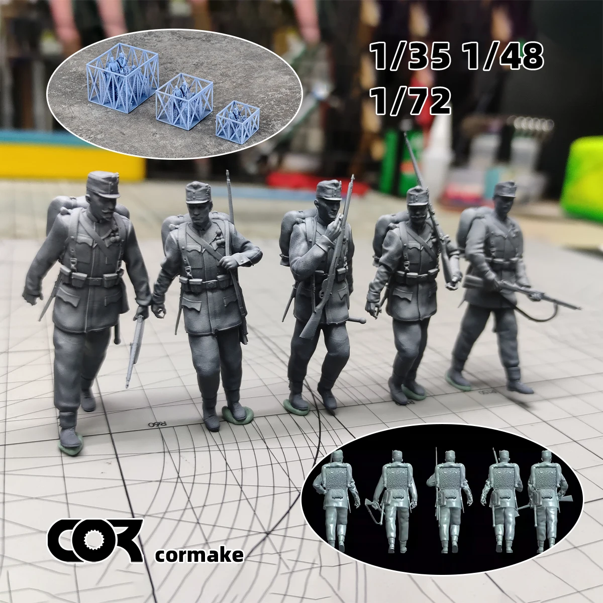 Resin 3D Scale Miniature Model kit Australian soldiers on the march Figures Military 5 pcs Set 1914–1918 1/35 1/48 1/72
Resin 3D Scale Miniature Model kit Australian soldiers on the march Figures Military 5 pcs Set 1914–1918 1/35 1/48 1/72