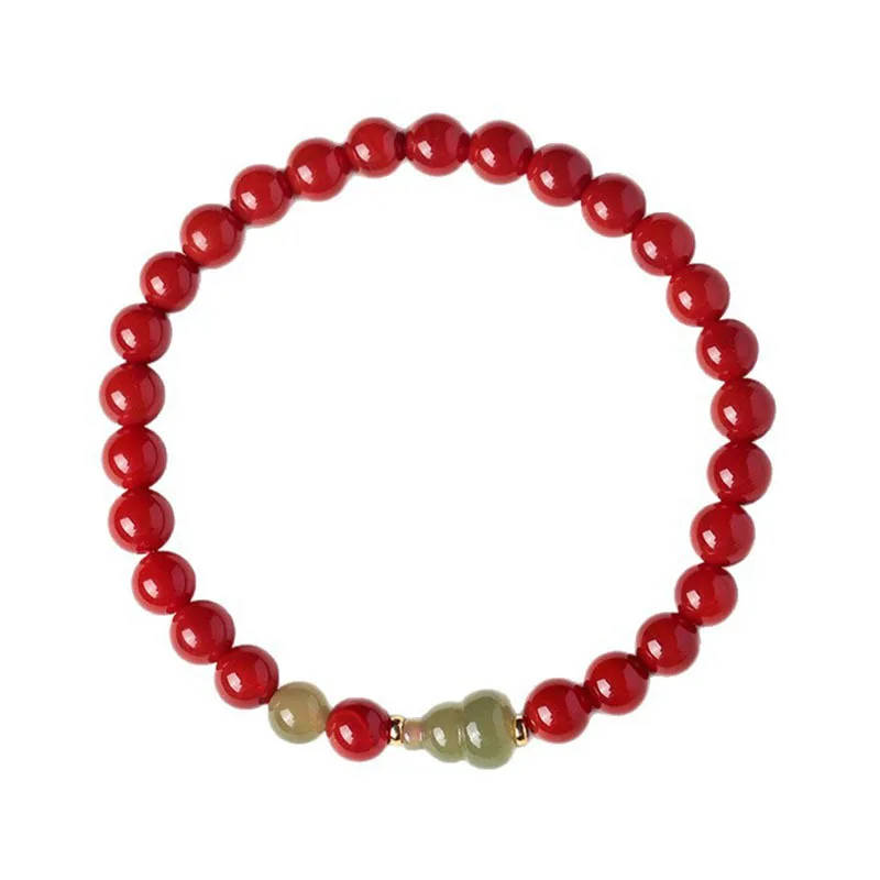Natural Red Agate Beaded Bracelet for Women Vintage Chinese Style Natural Hetian Jade Gourd Bracelet Gifts
Natural Red Agate Beaded Bracelet for Women Vintage Chinese Style Natural Hetian Jade Gourd Bracelet Gifts