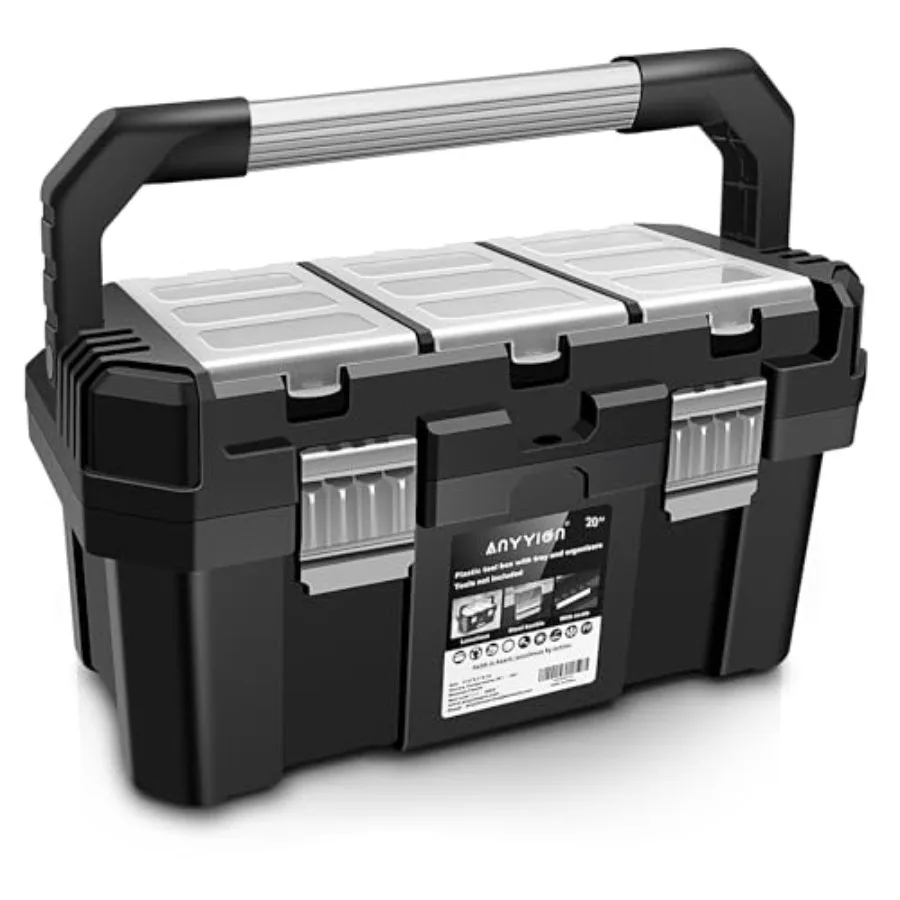 19-дюймовый ящик для инструментов со съемным лотком, очень прочный и долговечный, для хранения инструментов и бытовых принадлежностей. Размеры внутри: 17,83 дюйма (длина) * 8,82 дюйма (ширина).
19-дюймовый ящик для инструментов со съемным лотком, очень прочный и долговечный, для хранения инструментов и бытовых принадлежностей. Размеры внутри: 17,83 дюйма (длина) * 8,82 дюйма (ширина).