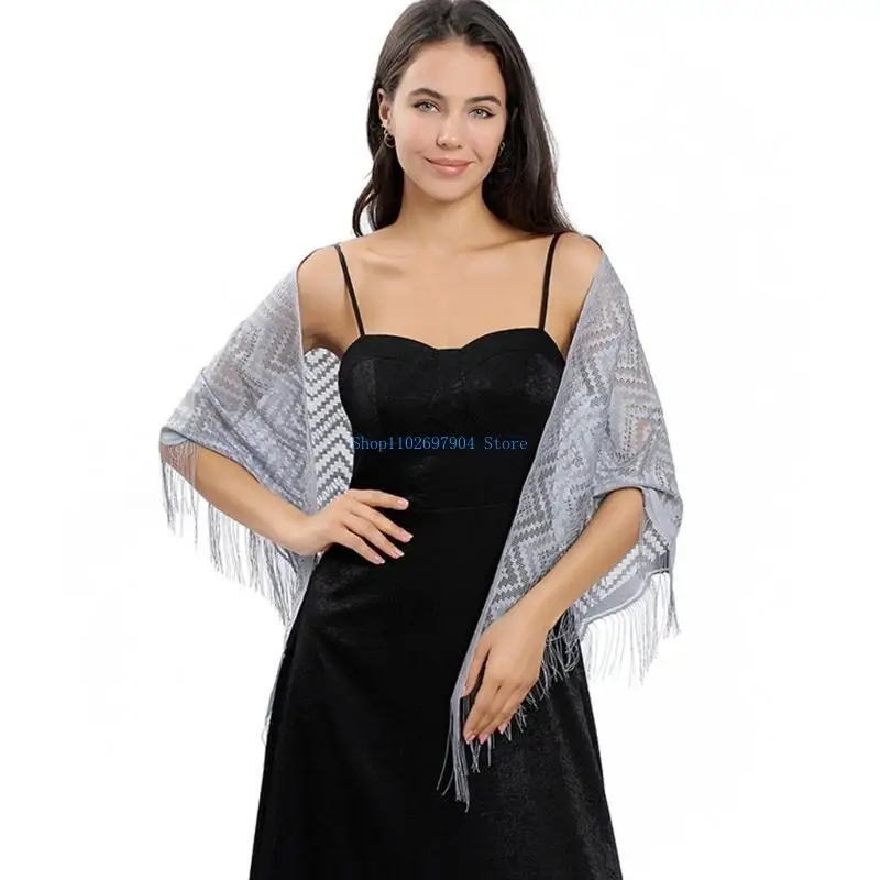 N7YF Stylish Triangle Lace Scarf Shoulder Wrap for Women Daily Wear Fringed Shawl for Wedding Ceremonies and Evening Soirees
N7YF Stylish Triangle Lace Scarf Shoulder Wrap for Women Daily Wear Fringed Shawl for Wedding Ceremonies and Evening Soirees