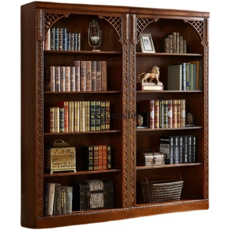 American combination bookcase household luxury doorless solid wood bookcase study office
American combination bookcase household luxury doorless solid wood bookcase study office