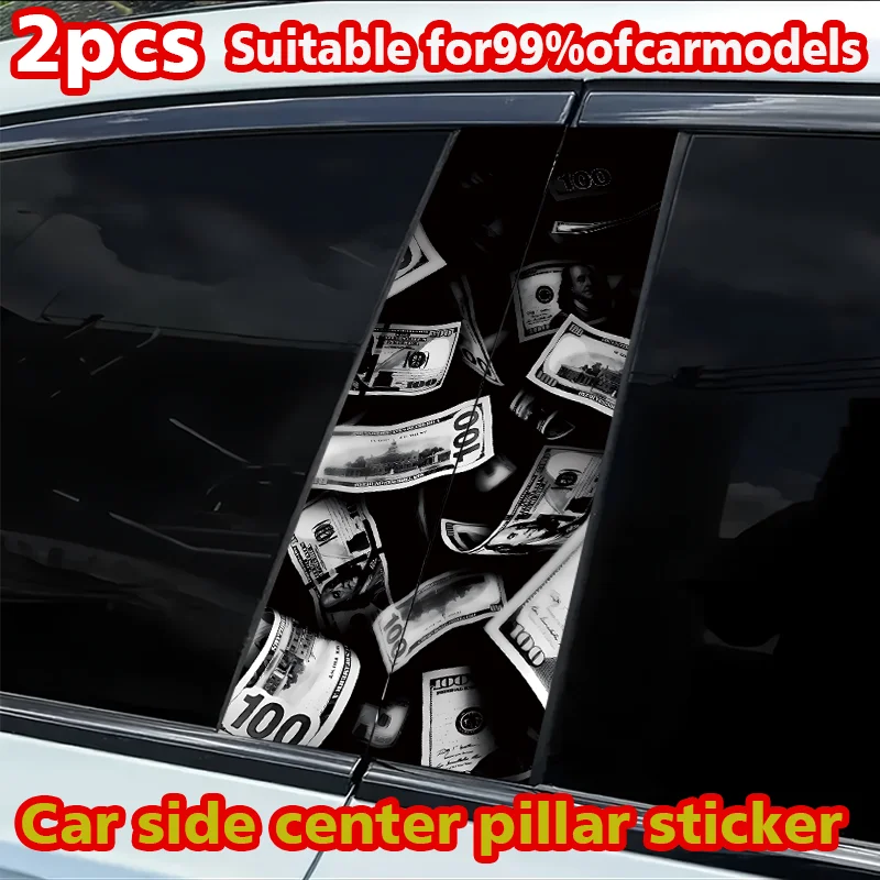 2 pieces of car B-pillar stickers US Dollar Bills Polyethylene protective film
2 pieces of car B-pillar stickers US Dollar Bills Polyethylene protective film