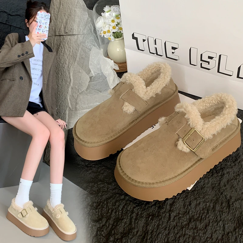 2025 NEW Women's Winter Thick Bottom Heightening Shoes Versatile Shoes Comfortable Round Toe Shoes Женская Обувь
2025 NEW Women's Winter Thick Bottom Heightening Shoes Versatile Shoes Comfortable Round Toe Shoes Женская Обувь