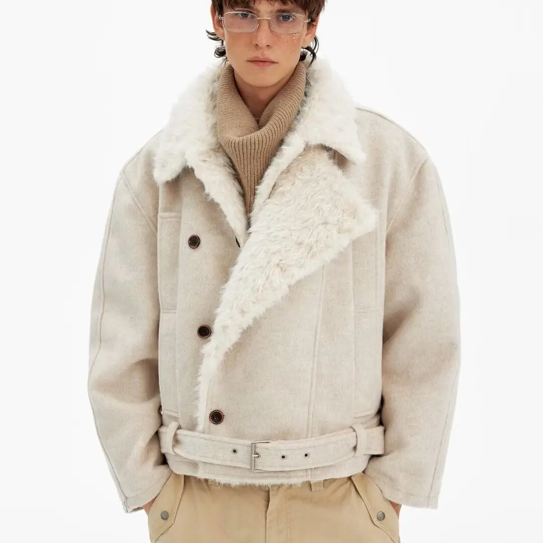 Модная свободная хлопковая куртка для мужчин, зимняя новинка, с воротником из овечьей шерсти, с поясом, теплая, из полиэфирного волокна, с длинными рукавами, молодежная.
Модная свободная хлопковая куртка для мужчин, зимняя новинка, с воротником из овечьей шерсти, с поясом, теплая, из полиэфирного волокна, с длинными рукавами, молодежная.