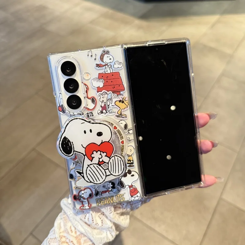 Cute cartoon Snoopy Label stickers Folding Magsafe Wireless Charge Case For Samsung ZFold 3 4 5 6 7 Funny Snoopy Magnetic Holder
Cute cartoon Snoopy Label stickers Folding Magsafe Wireless Charge Case For Samsung ZFold 3 4 5 6 7 Funny Snoopy Magnetic Holder