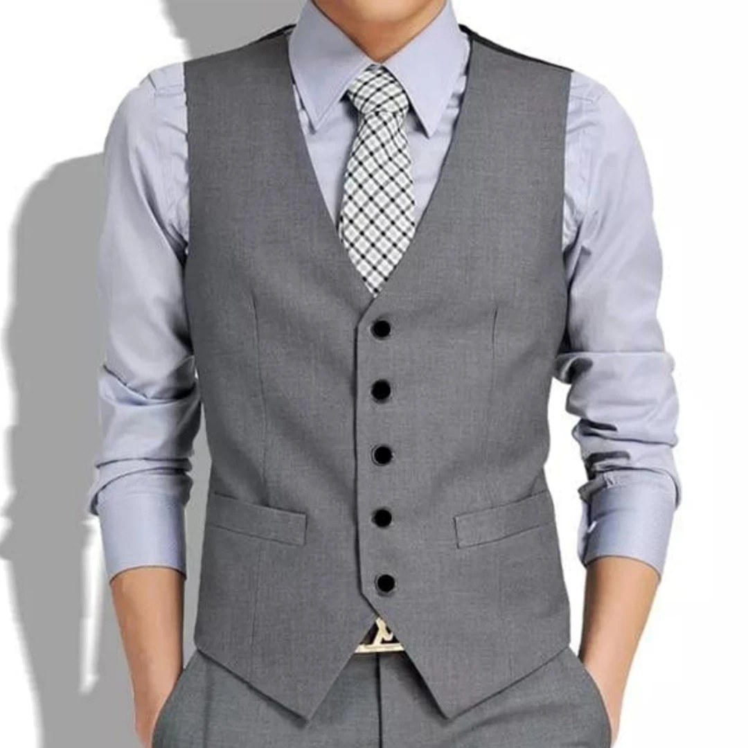 Men Vest Gray V Neck Single Button Solid Waistcoat For Wedding Birthday Banquet Party Business Work Daily Men Suit Vest
Men Vest Gray V Neck Single Button Solid Waistcoat For Wedding Birthday Banquet Party Business Work Daily Men Suit Vest 