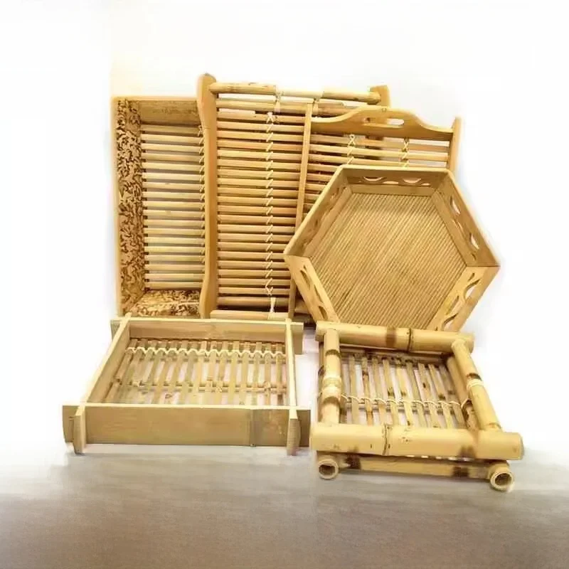 Rectangular Bamboo Tray Dumpling Bun Basket Hollow out Tea Tray Commercial Use Bamboo Woven Goods Home Use Children's Dishware
Rectangular Bamboo Tray Dumpling Bun Basket Hollow out Tea Tray Commercial Use Bamboo Woven Goods Home Use Children's Dishware